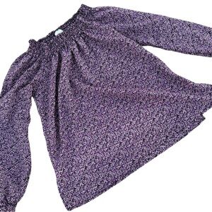 Take Nine ladies, purple floral pullover long sleeve maternity top shirt size M